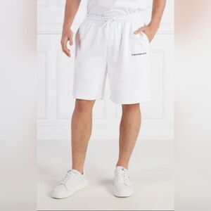 Calvin Klein mens fleece lined elastic waist logo bermuda shorts size XL